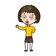 cartoon bored woman N26