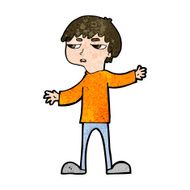cartoon annoyed boy N33