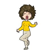 cartoon woman dancing N26