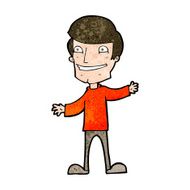 cartoon grinning man N79