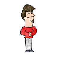 cartoon nervous man N135