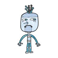 Funny Cartoon Robot N43