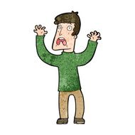 cartoon frightened man N91