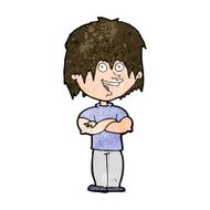 cartoon happy man N418