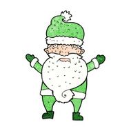 cartoon grumpy santa N9