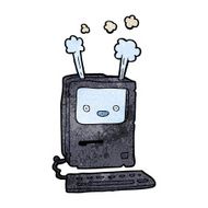 cartoon old computer N39