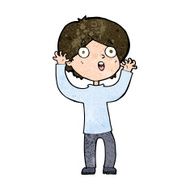 cartoon frightened man N92
