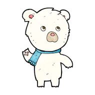 cartoon cute polar bear N35