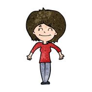 cartoon woman shrugging shoulders N420