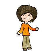 cartoon happy woman N233