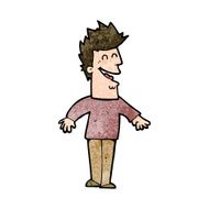 cartoon happy man N421