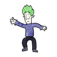 cartoon happy vampire man N26
