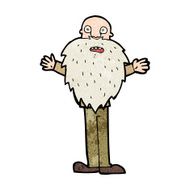 cartoon bearded old man N34