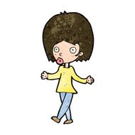 cartoon confused woman N102