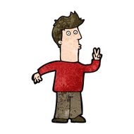 cartoon man signaling with hand N9