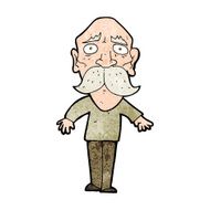 cartoon sad old man N16
