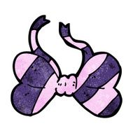 cartoon striped bow tie N9