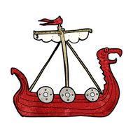 Cartoon Viking Ship N29