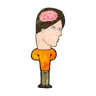 cartoon man with big brain N9