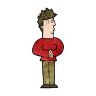 cartoon nervous man N136