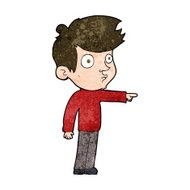 cartoon pointing boy N27