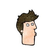 cartoon surprised man N124