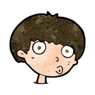 Cartoon Surprised Boy N25