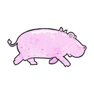 cartoon hippopotamus N13