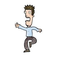 cartoon shrieking man N14