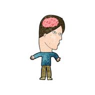 cartoon man with brain symbol N15