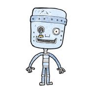 cartoon funny robot N77