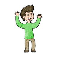 cartoon happy man N423