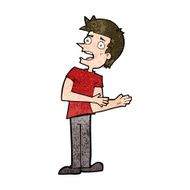 cartoon man making excuses N9
