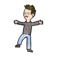 cartoon startled boy N32