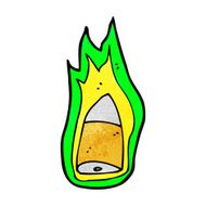 cartoon flaming bullet N12