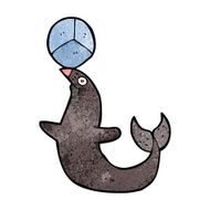 cartoon performing seal N9