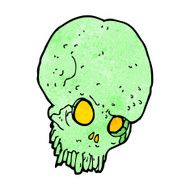 cartoon spooky skull N147