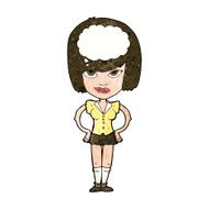 cartoon woman thinking N38