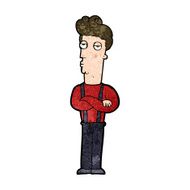 cartoon unimpressed man N9