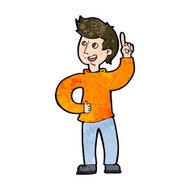 cartoon man with idea N139