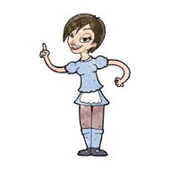 cartoon waitress taking order N17