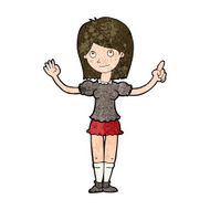 cartoon woman explaining idea N10