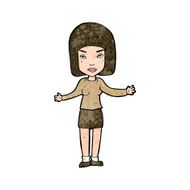 cartoon annoyed woman N167