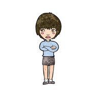 cartoon annoyed woman N168