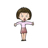 cartoon amazed woman N9