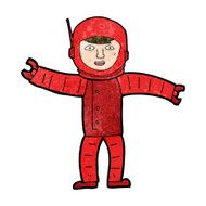 cartoon space man N34