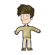 cartoon happy man N424