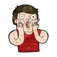 cartoon shocked gym man N14