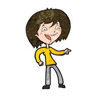 cartoon woman laughing and pointing N9