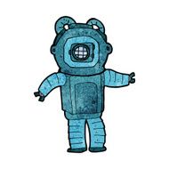 cartoon deep sea diver N27